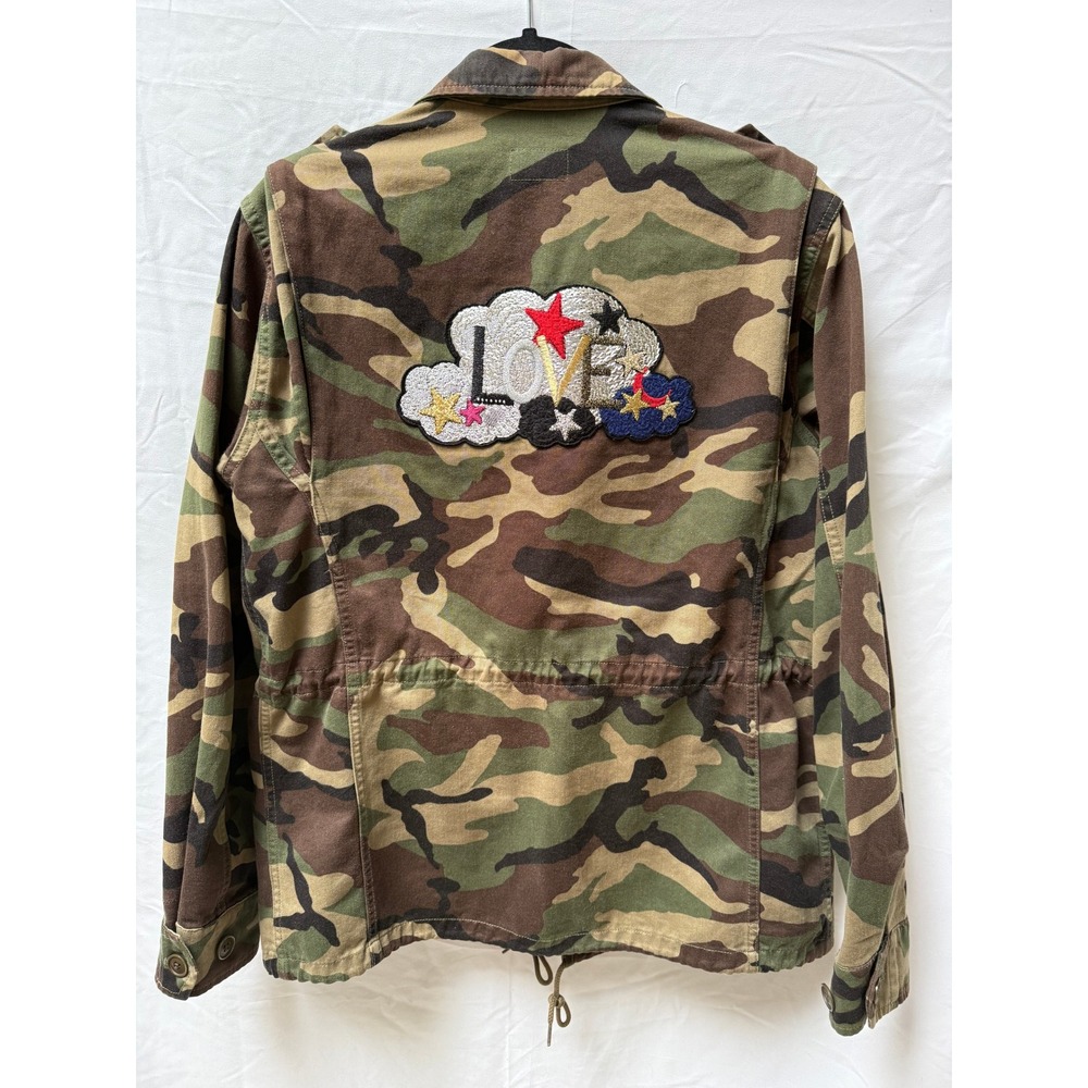 Saint Laurent Camo Jacket Love Patch